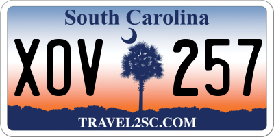 SC license plate XOV257