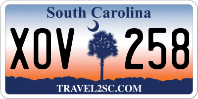 SC license plate XOV258