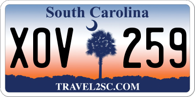SC license plate XOV259