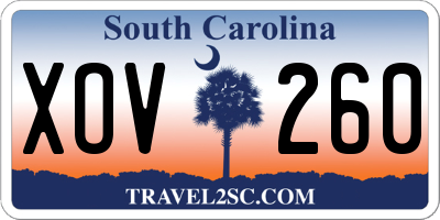 SC license plate XOV260