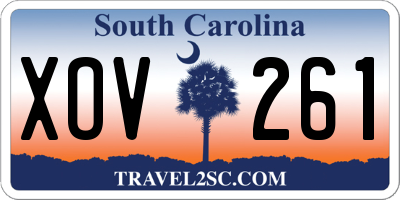 SC license plate XOV261