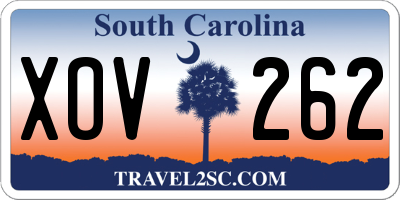 SC license plate XOV262