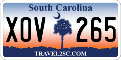 SC license plate XOV265