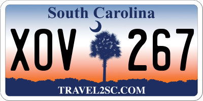 SC license plate XOV267