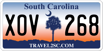 SC license plate XOV268