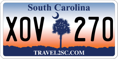 SC license plate XOV270