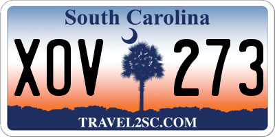 SC license plate XOV273
