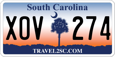 SC license plate XOV274