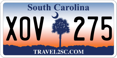 SC license plate XOV275