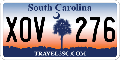SC license plate XOV276