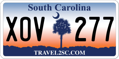 SC license plate XOV277