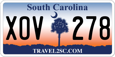 SC license plate XOV278