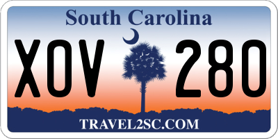 SC license plate XOV280