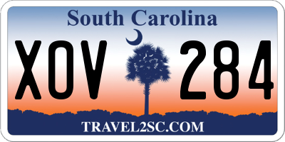 SC license plate XOV284
