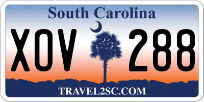 SC license plate XOV288