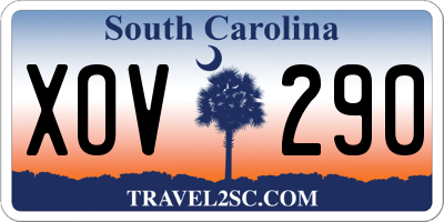 SC license plate XOV290