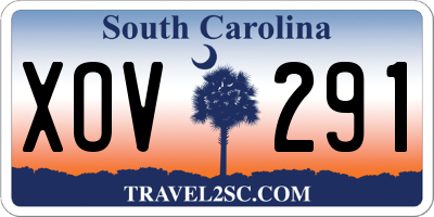 SC license plate XOV291