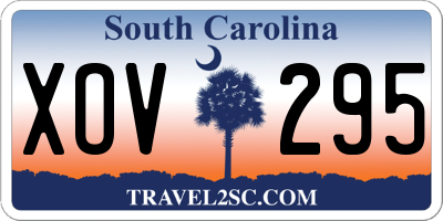 SC license plate XOV295