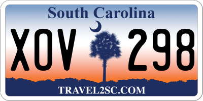 SC license plate XOV298