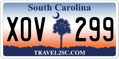 SC license plate XOV299