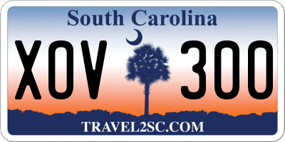 SC license plate XOV300