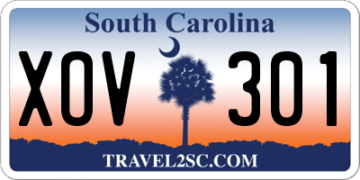 SC license plate XOV301