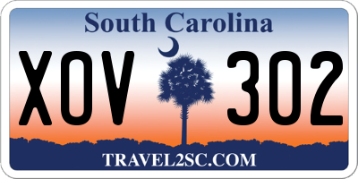 SC license plate XOV302