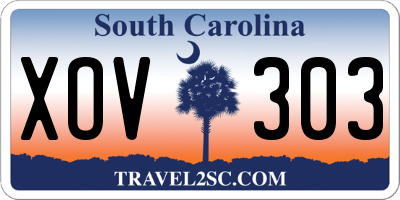 SC license plate XOV303