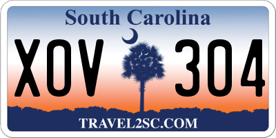 SC license plate XOV304