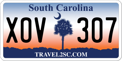 SC license plate XOV307