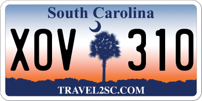 SC license plate XOV310