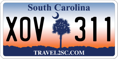 SC license plate XOV311