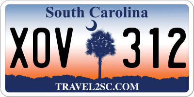 SC license plate XOV312