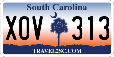 SC license plate XOV313