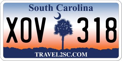 SC license plate XOV318
