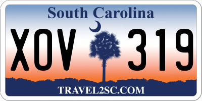 SC license plate XOV319