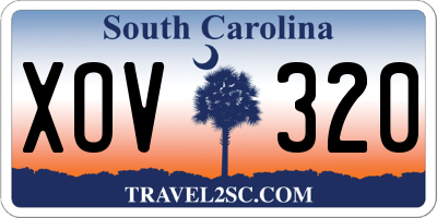 SC license plate XOV320