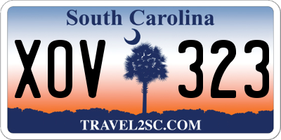 SC license plate XOV323