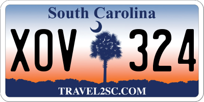 SC license plate XOV324