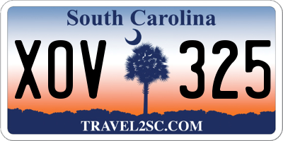 SC license plate XOV325