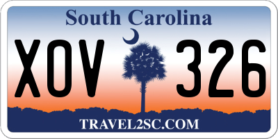 SC license plate XOV326