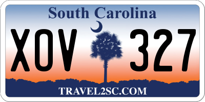 SC license plate XOV327