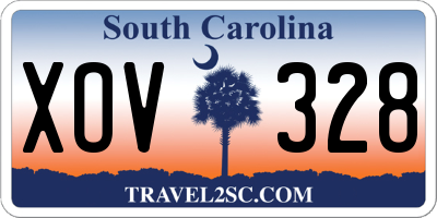 SC license plate XOV328
