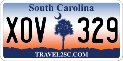 SC license plate XOV329