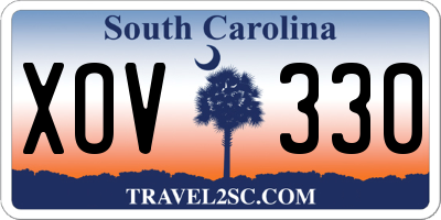 SC license plate XOV330
