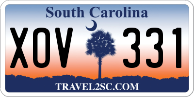 SC license plate XOV331