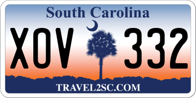 SC license plate XOV332