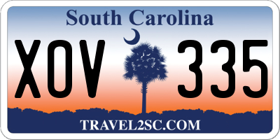 SC license plate XOV335