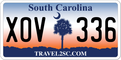 SC license plate XOV336