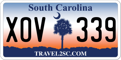 SC license plate XOV339